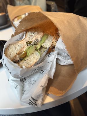 Cali heat bagel  at Noxy Brothers in London