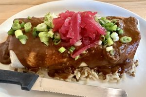Vegan burrito  at Amigo Cafe in Kayenta