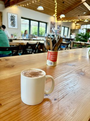 Chai latte  at Canteen at The Eco Park in Porthtowan