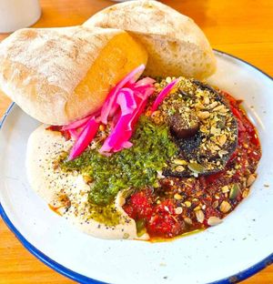 Shakshuka deliciousness at Canteen at The Eco Park in Porthtowan