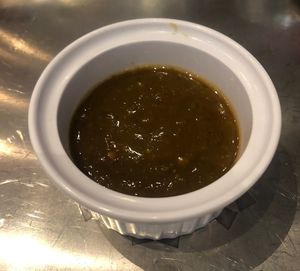 Mint and date chutney  #Veganuary at Rasoi Ghar Restaurant in Abu Dhabi