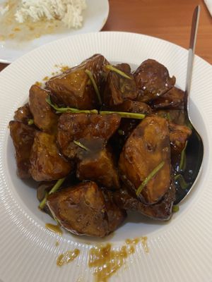 Fried aubergine  at Hemma hos Dong in Stockholm