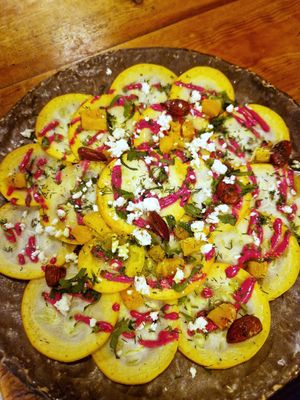 Zucchini carpaccio at Honest Greens - Avenida in Lisbon