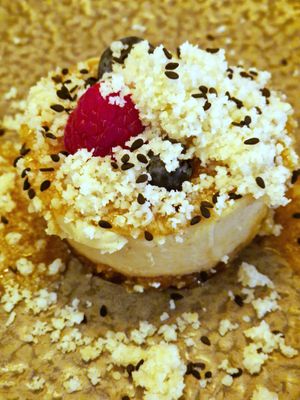 Dessert, sort of cheese cake at Honest Greens - Avenida in Lisbon