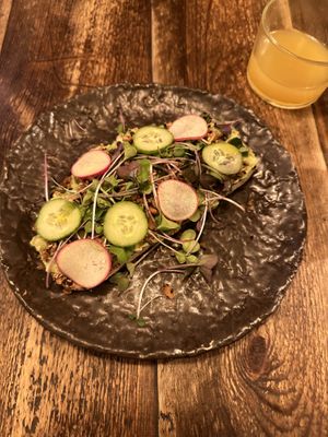 Avocado toast  at Honest Greens - Avenida in Lisbon
