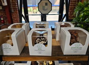 Snickerdoodle, oreo, German chocolate individuals at Green Flour Bakery in Antioch