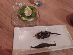 Part of the 15 course vegan menu at Salt in Budapest