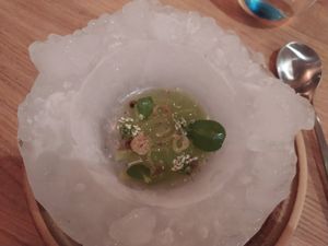 Part of the 15 course vegan menu at Salt in Budapest