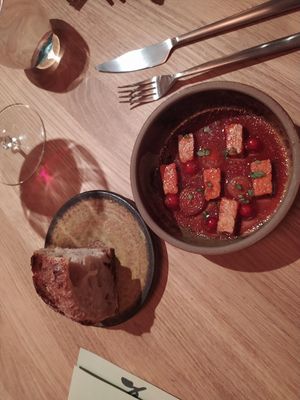 Part of the 15 course vegan menu at Salt in Budapest