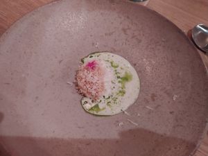 Part of the 15 course vegan menu at Salt in Budapest