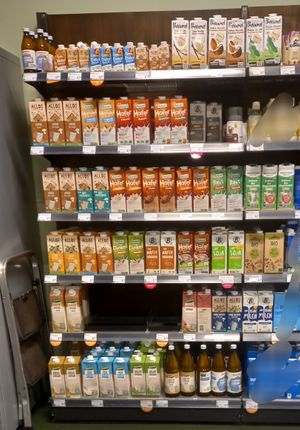 plant milk at Denns BioMarkt in Dresden