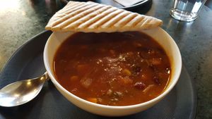 Bean chilli and tortilla  at Beanery Kitchen in Weiden