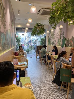 Indoor seating  at Bloom Cafe & Cakery in New Delhi