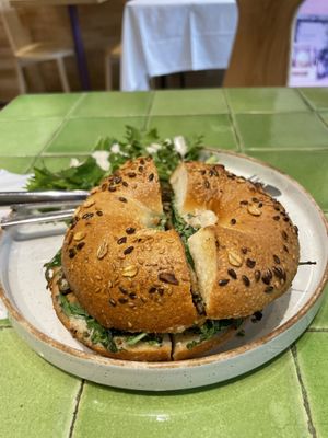Mushroom bagel   at Bloom Cafe & Cakery in New Delhi