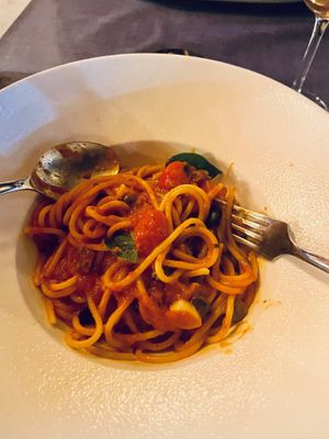 Spaghetti puttanesca   at  Al Circo Ristorante Italiano in Gran Canaria