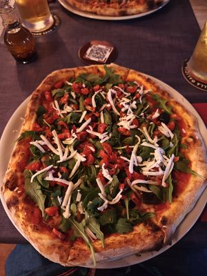 The best pizza in the world but subbed courgette for aubergine at  Al Circo Ristorante Italiano in Gran Canaria