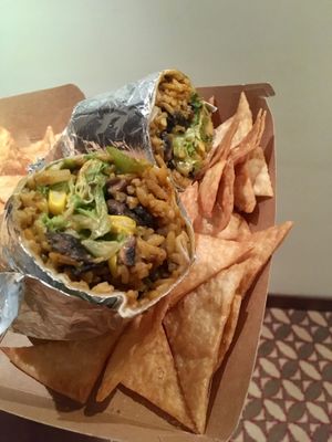 Veggie burrito w/o cheese & sour cream w/ extra guacamole at O.Mex in Funchal