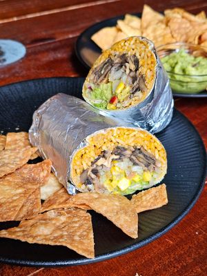 Vegan burrito at O.Mex in Funchal