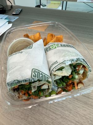 Peri Peri tofu wrap  at Snappy Salads in Dallas