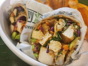 Peri Peri Tofu Wrap (removed from menu) at Snappy Salads in Dallas