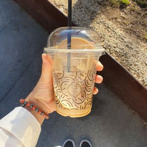 Iced latte with oat milk 🥛 at GoodNews Santa Bárbara in Madrid