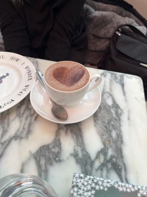Hot chocolate   at Mad Hatters Afternoon Tea in London