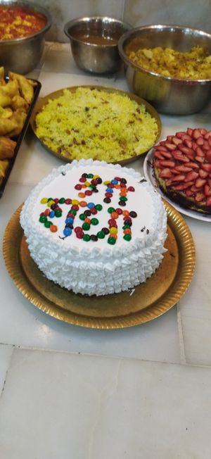 Decoración para la fiesta de Sri Radhastami at Vraja Miski in Ayacucho