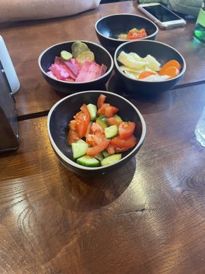 salad   at HuMMus in Riga