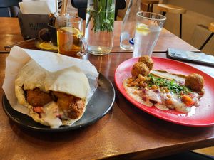Falafel pita at HuMMus in Riga