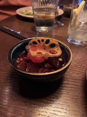 Beetroot ceviche   at Monkeys Reykjavík in Reykjavik