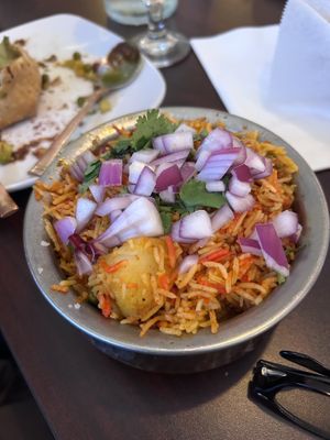 Vegetable briani  at Sargam Restaurant & Bar in Reynoldsburg