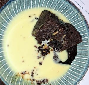 Chocolate fudge cake (minus a spoonful)! at The Barn Pub & Restaurant in Rugby