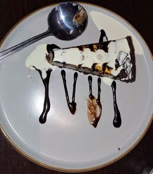 Salted caramel cheesecake at The Barn Pub & Restaurant in Rugby
