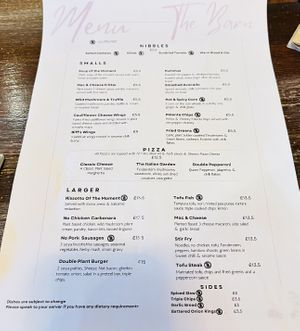 Weekday menu   at The Barn Pub & Restaurant in Rugby