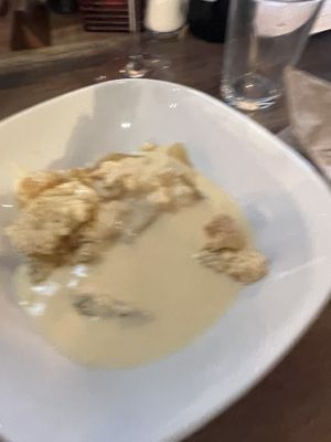Apple crumble and custard   at The Barn Pub & Restaurant in Rugby