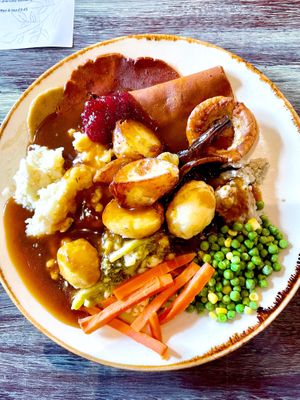 I had vegan turkey, gammon & beef!   at The Barn Pub & Restaurant in Rugby