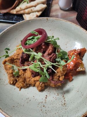 Shall and bhaji at The Barn Pub & Restaurant in Rugby