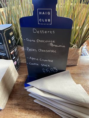 Dessert menu  at The Barn Pub & Restaurant in Rugby