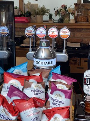 Cocktails on tap  at The Barn Pub & Restaurant in Rugby