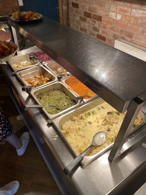 Self-serve vegetables  at The Barn Pub & Restaurant in Rugby