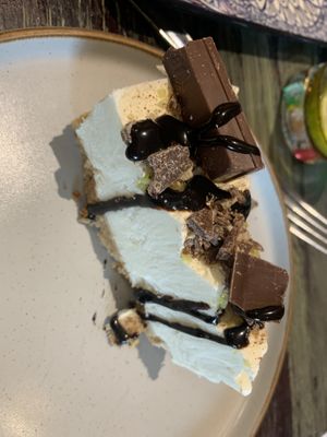 Vegan Kit Kat cheesecake  at The Barn Pub & Restaurant in Rugby