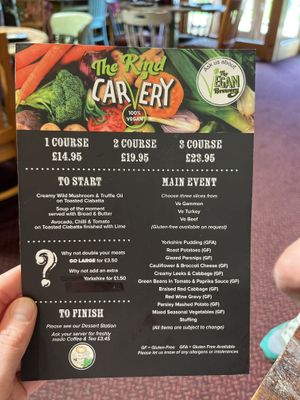 Carvery menu  at The Barn Pub & Restaurant in Rugby
