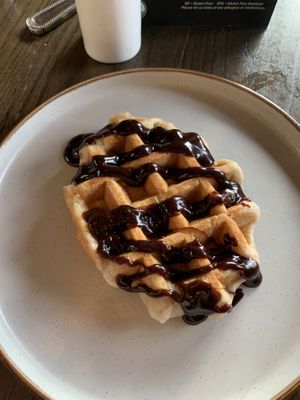 Waffles for dessert  at The Barn Pub & Restaurant in Rugby