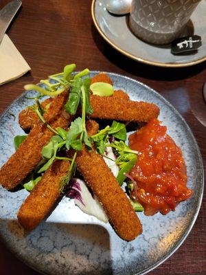 Fried halloumi at The Barn Pub & Restaurant in Rugby