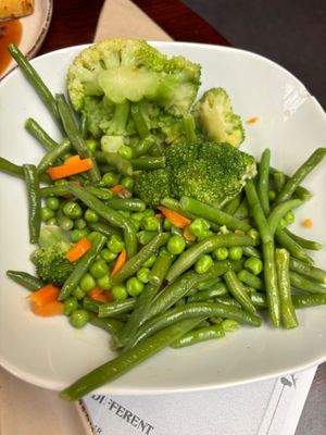 The green veg. Just normal broccoli at The Barn Pub & Restaurant in Rugby