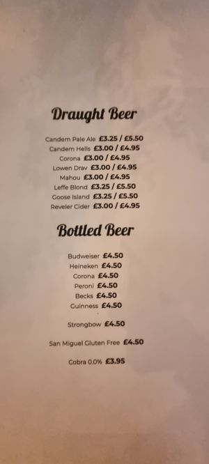 Drinks at Donald Watson's Vegan Bar in Leicester