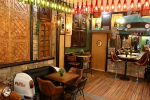 cosy seatings at Donald Watson's Vegan Bar in Leicester