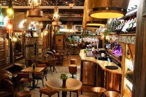 limited seating area at Donald Watson's Vegan Bar in Leicester