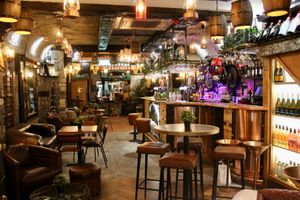 view from the front door at Donald Watson's Vegan Bar in Leicester