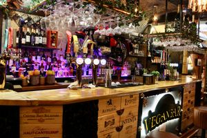 Bar Counter view at Donald Watson's Vegan Bar in Leicester